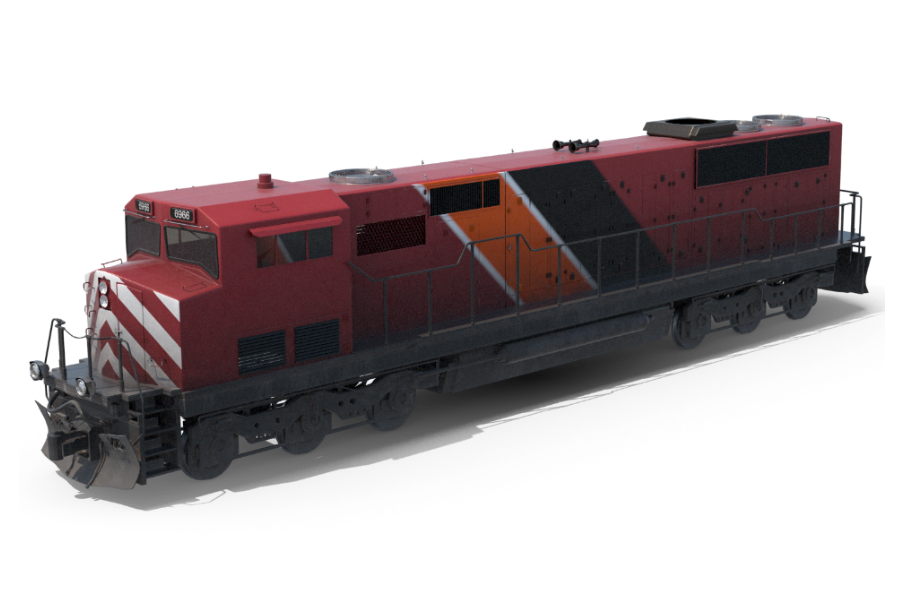 Diesel-electric railway locomotive